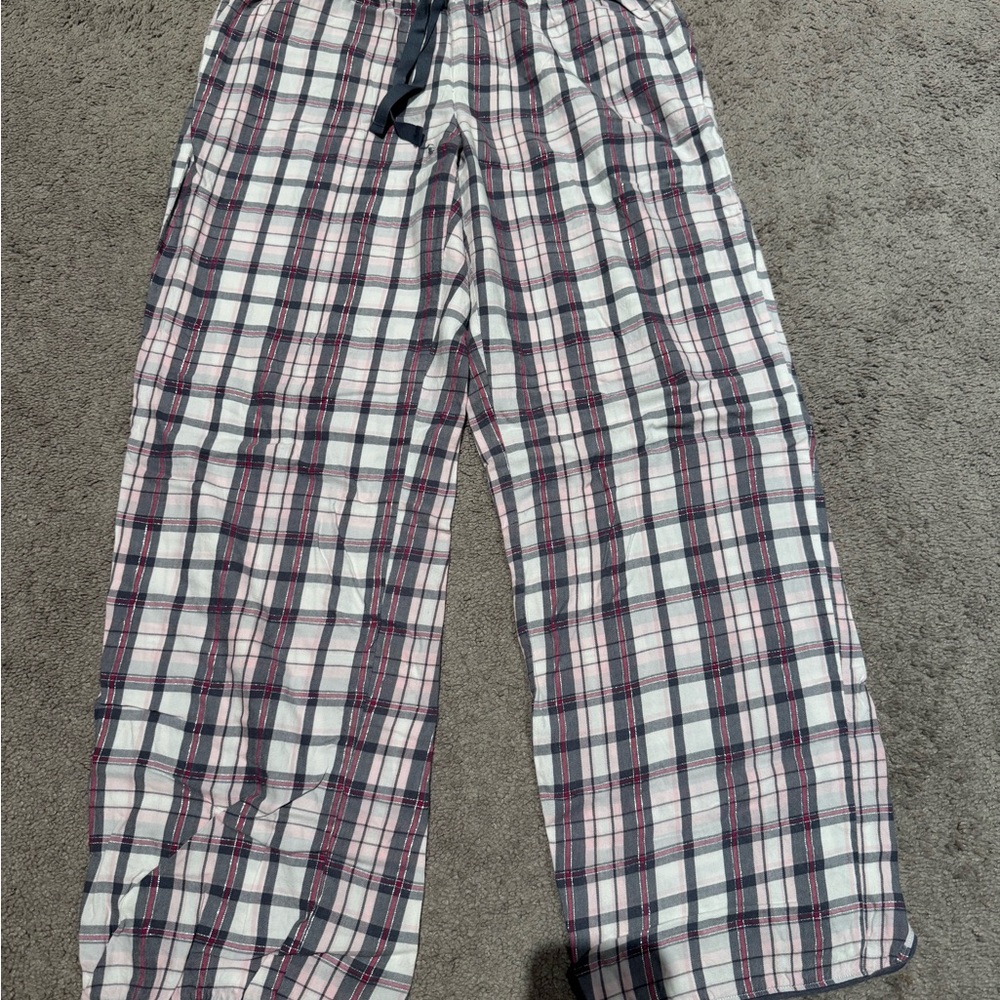 Victoria's Secret Checkered Pajama Pants - Black, White, Pink